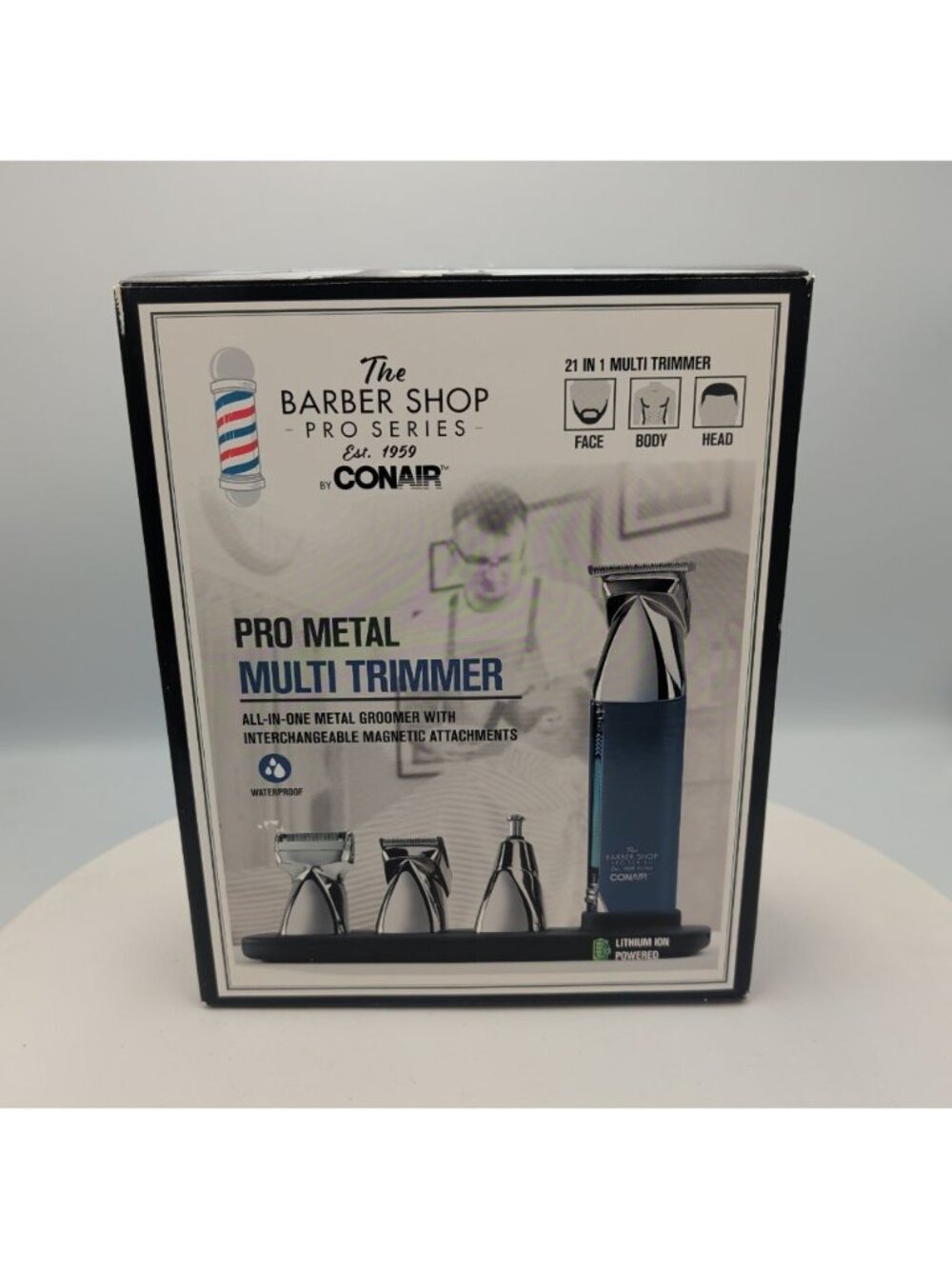 Conair Barber Shop Pro Series Precision All-in-One Multi Trimmer Silver New Open